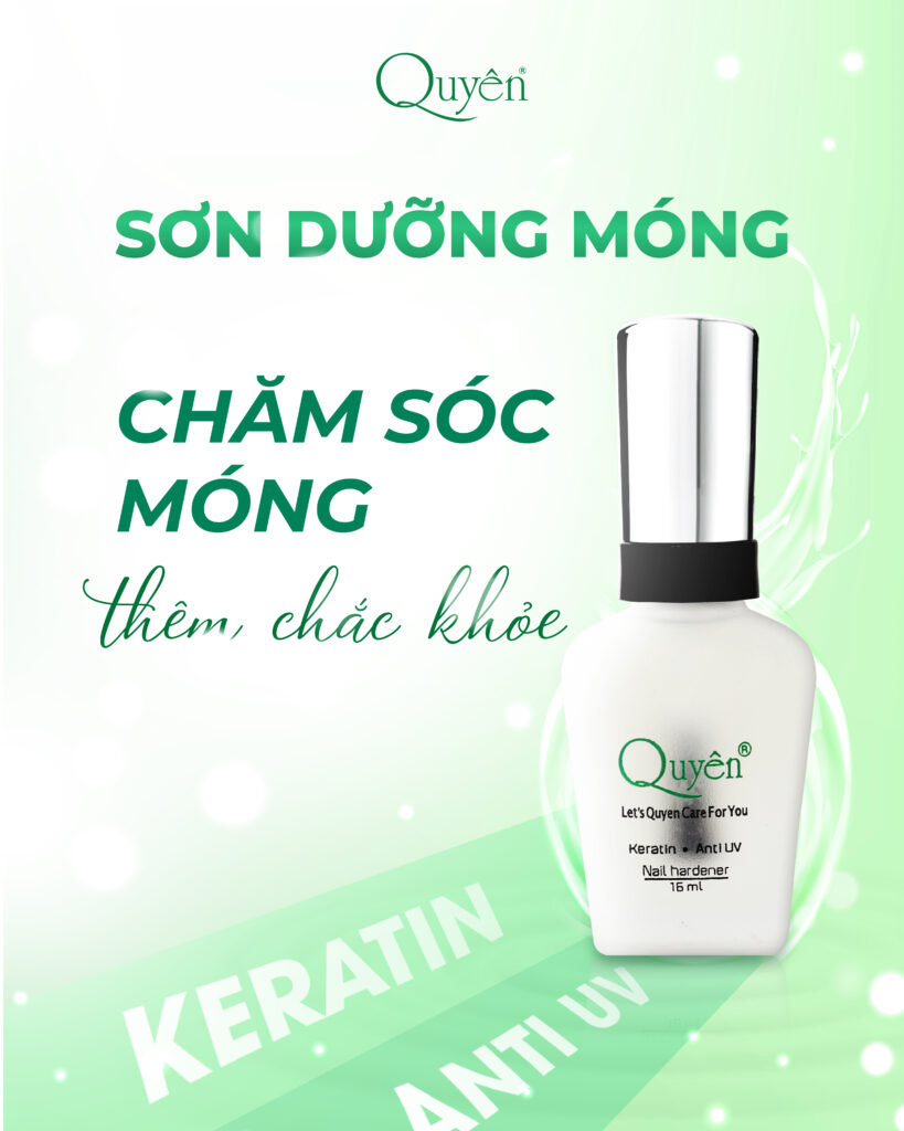 Sử dụng Sơn dưỡng móng Quyên để giúp móng thêm chắc khỏe
