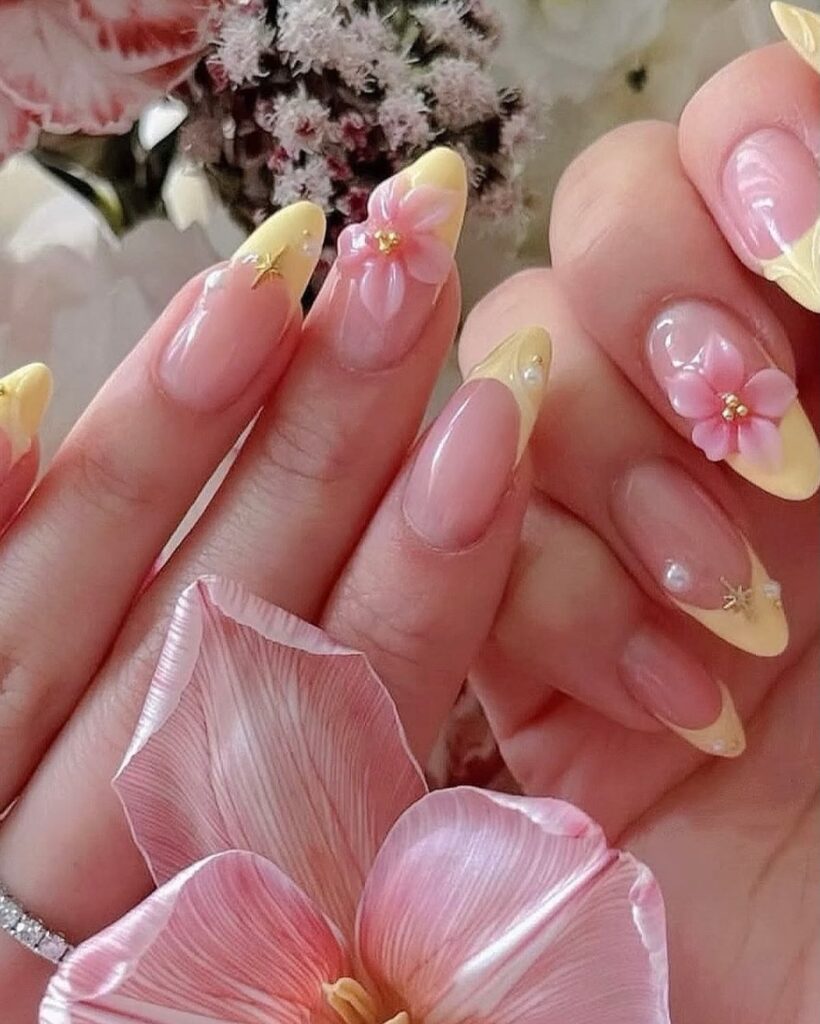 Mẫu nail hoa nhiệt đới