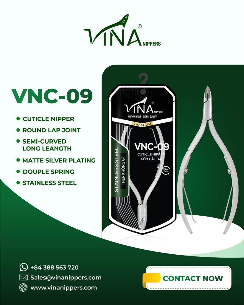 Kềm Cắt Da VNC-09 Xi Xám Mang Tròn 2 Chống