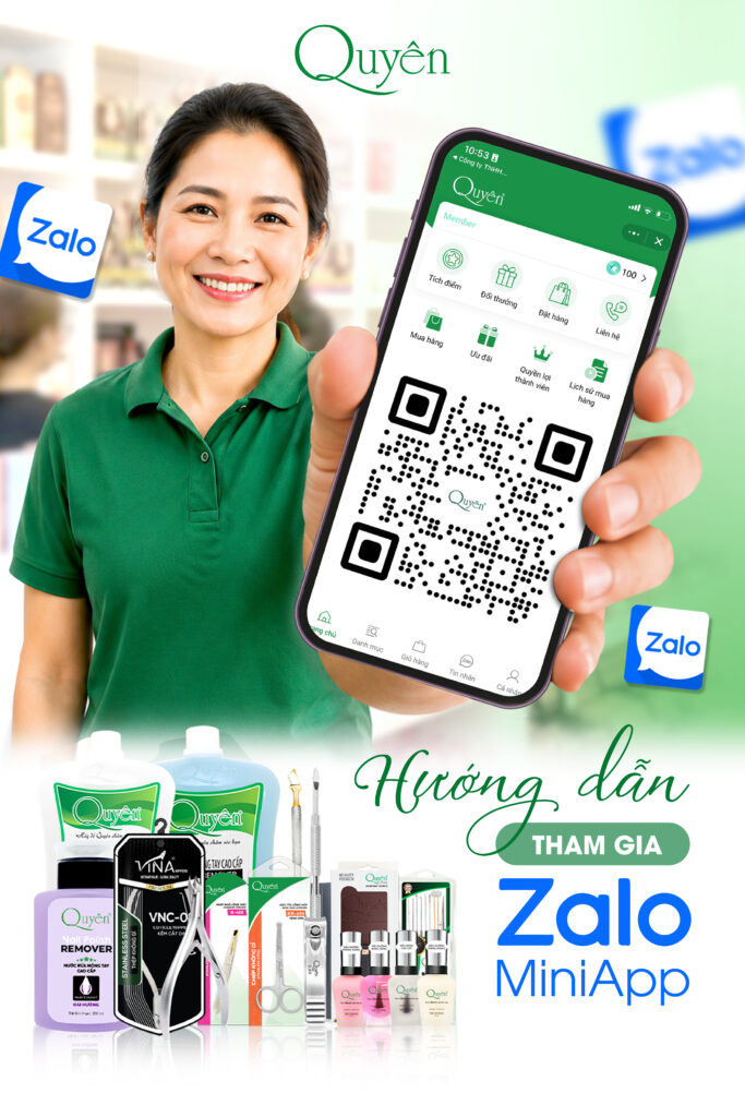 Zalo Mini App Mỹ Phẩm Quyên chính thức ra mắt