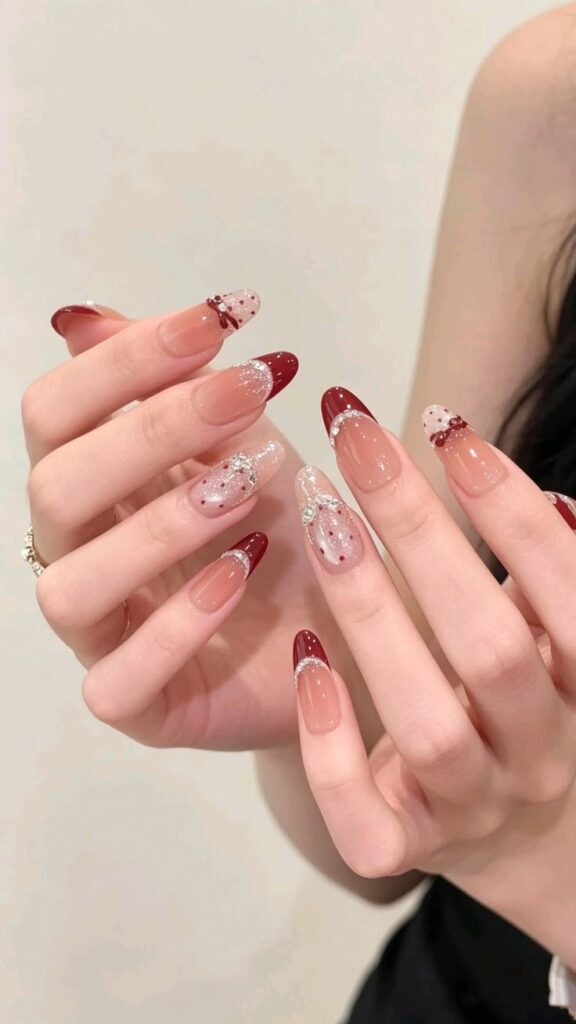 Mẫu nail 20/10 màu đỏ quyến rũ
